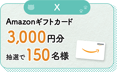 X Amazonギフトカード3,000円分抽選で150名様