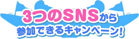 3つのSNSから参加できるキャンペーン