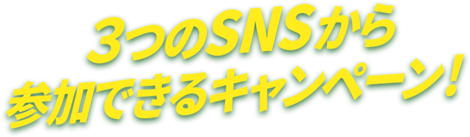 3つのSNSから参加できるキャンペーン