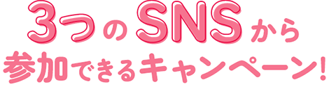 3つのSNSから参加できるキャンペーン