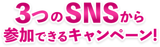 3つのSNSから参加できるキャンペーン