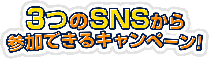 3つのSNSから参加できるキャンペーン