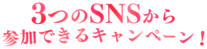 3つのSNSから参加できるキャンペーン