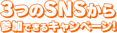 3つのSNSから参加できるキャンペーン