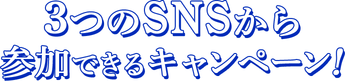 3つのSNSから参加できるキャンペーン