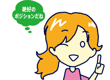絶好のポジションだね