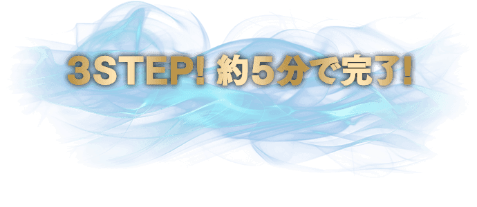 3STEP！約5分で完了！