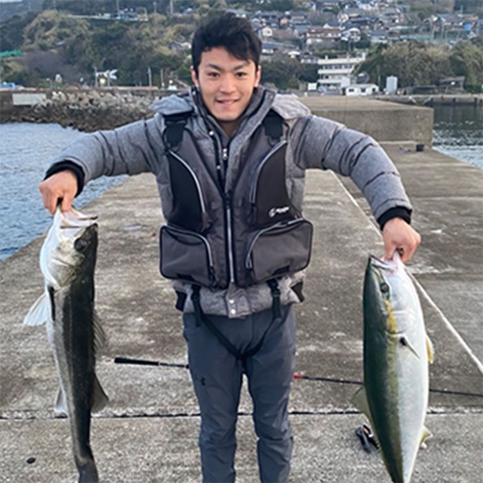 新開選手が釣った「ブリ」